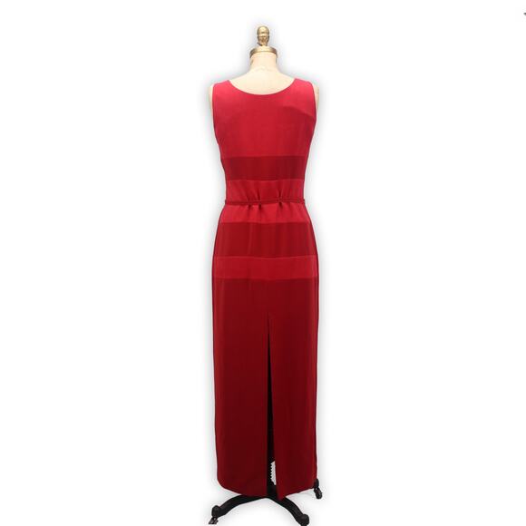 Kenzo Jungle Red Maxi Bodycon Dress - Vintage 90s Designer Dress - Size M - Picture 4 of 5